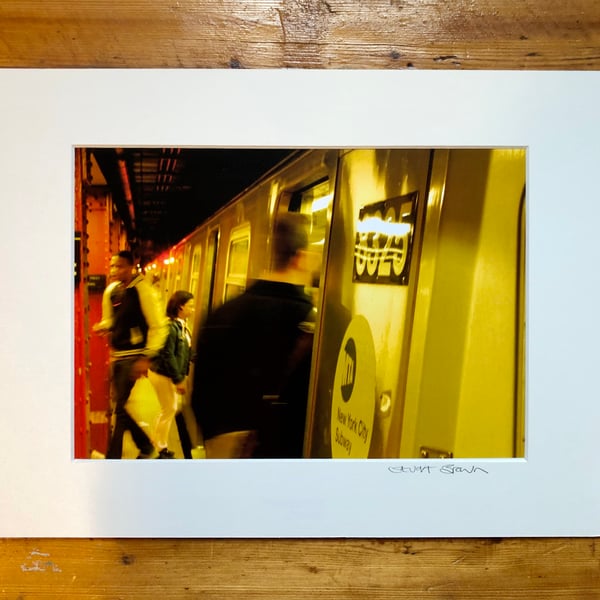 ‘New York Subway’ signed mounted print FREE DELIVERY