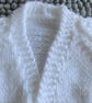 16" White Baby Boys Owl Cardigan - Image 4