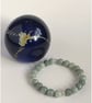 Sterling Silver Jadeite Beaded Stretch Bracelet, with Decorative Spacers - Image 4
