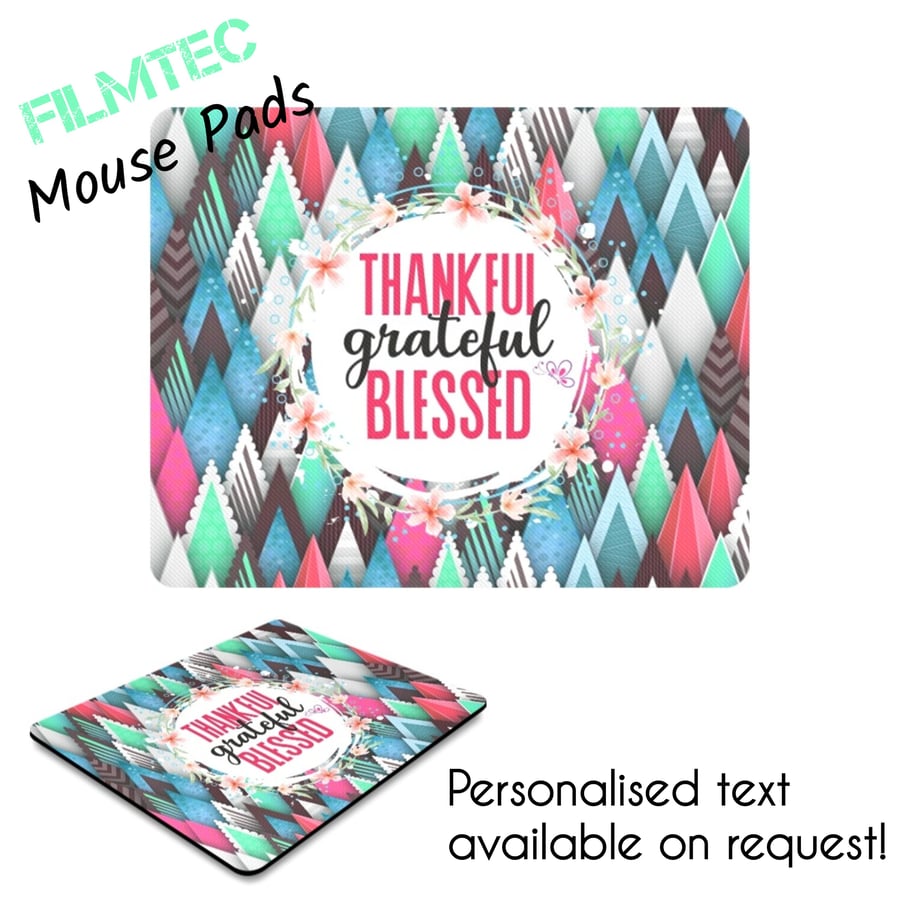 Blessed Artistic Inspired Personalised Mouse Pad Mouse Mat.
