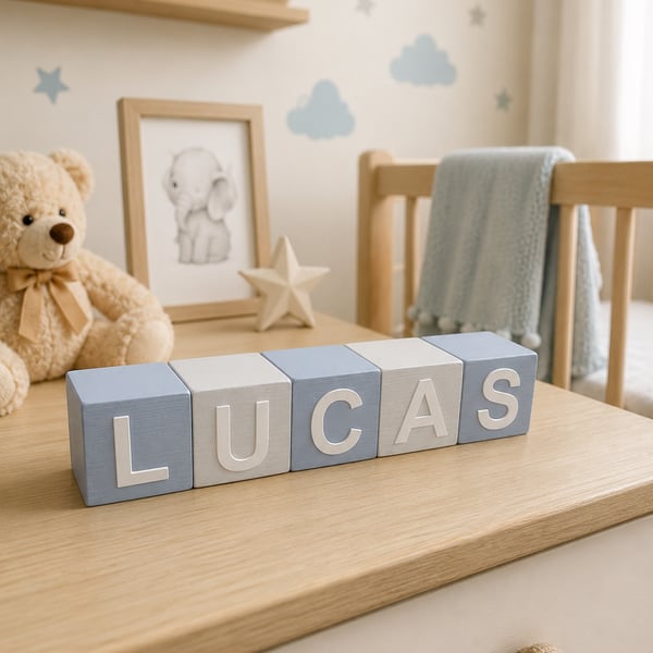 Personalised Wooden Name Blocks