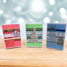 Set of 3 Handmade Washi Tape Christmas Cards – Assorted Colours & Designs