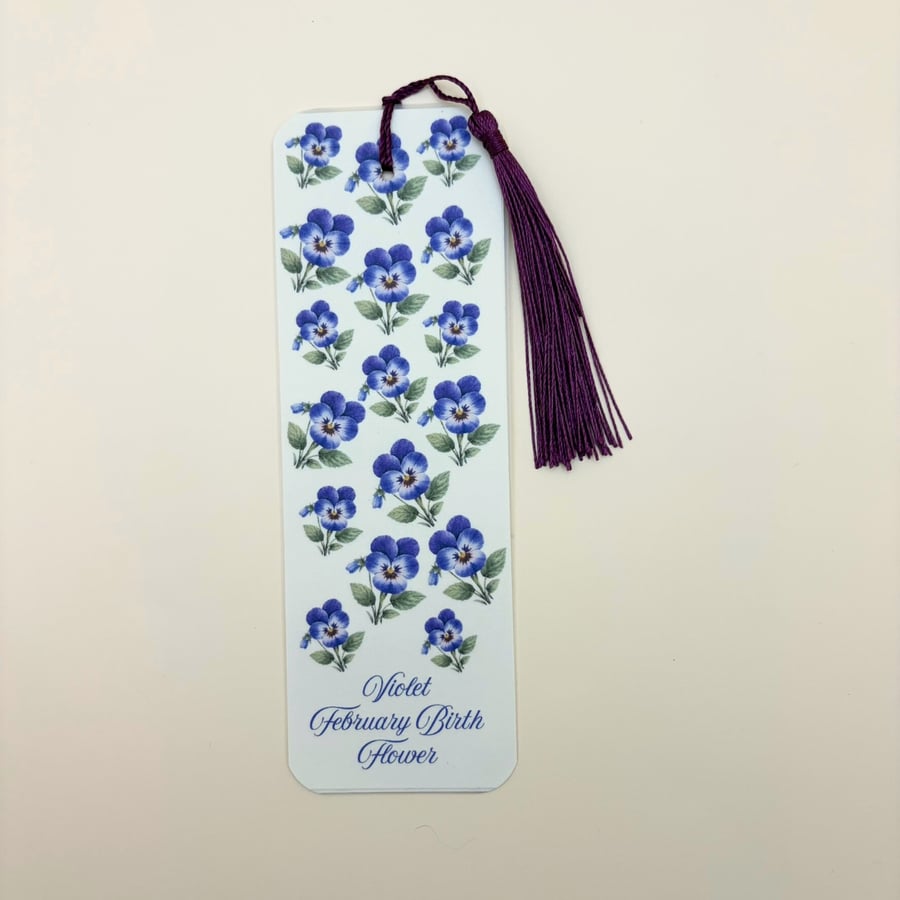 Violet Birth Flower Bookmark - February 