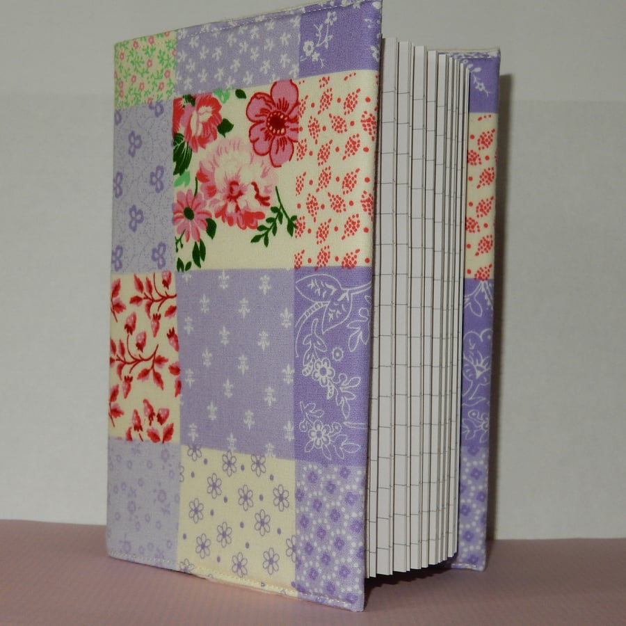 Covered notebook - Lilac patchwork