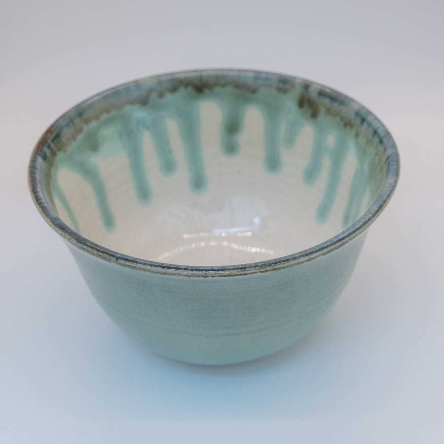 Handmade ceramic celadon bowl
