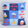 Knitting Pattern for At the Seaside Cushion