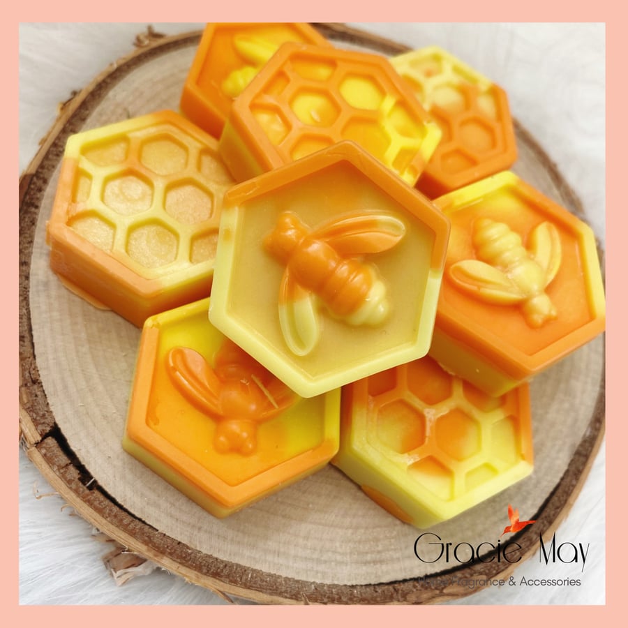  Bee themed wax melts Poppy & Barley  -2 Luxury bee wax melts - vegan friendly 