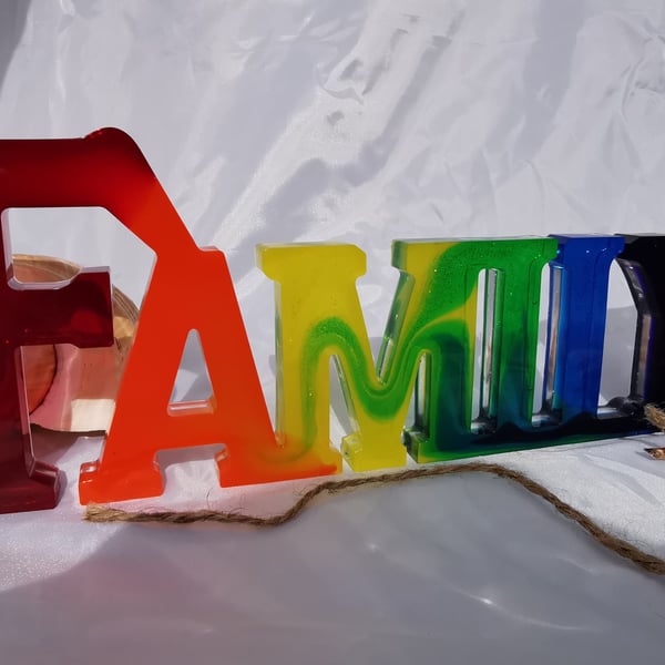 Resin Rainbow FAMILY Decor