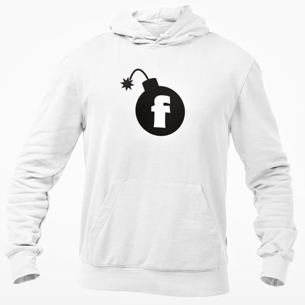 F BOMB Hooded Sweatshirt Swearing Joke Short Fuse Temper Adult Humour Novelty 