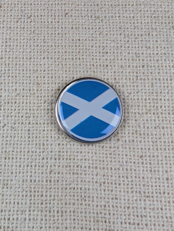 Scotland Flag Badge - Large Resin Topped Pin Badge - Scottish Flag Pin