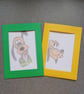2 hand drawn colour pluto inspired drawings, disney inspired drawings, sketches 
