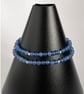 Blue Agate Wrap Bracelet - Choker  - Image 7