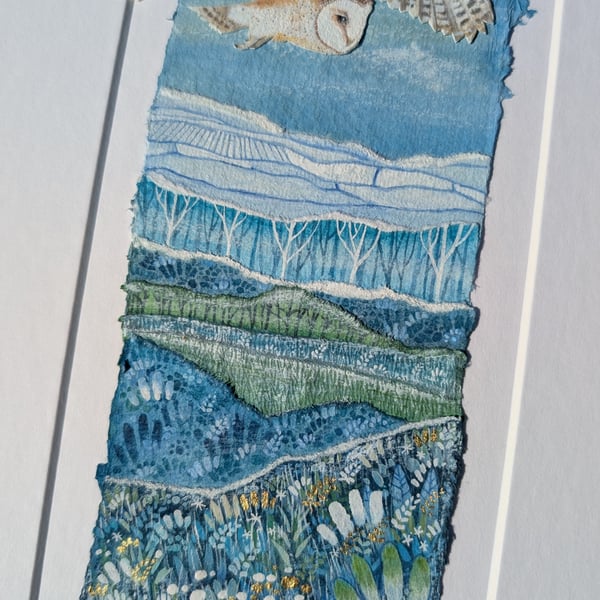 Silent Majesty - Original collage. A4 Framed