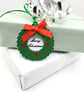 Layered Christmas Wreath Gift Tag, Christmas Present Label, Festive Wrapping