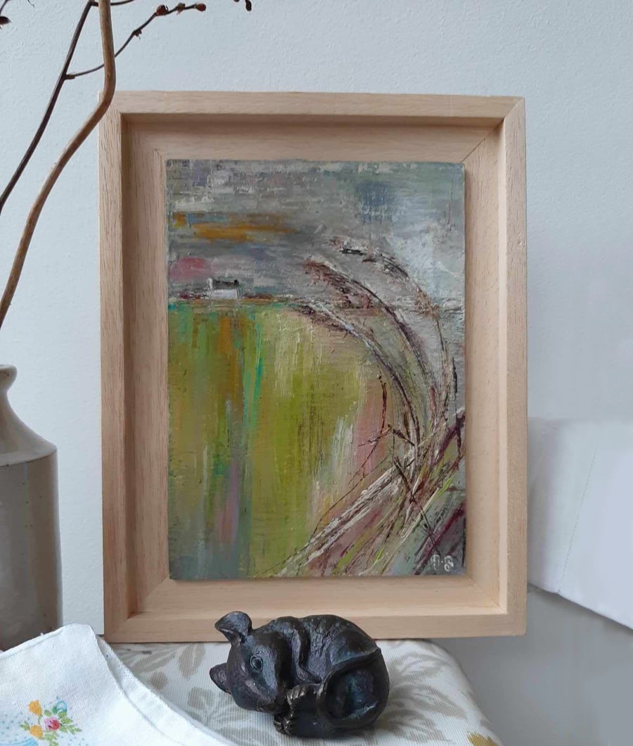 Through the Reeds – original framed painting in acrylics
