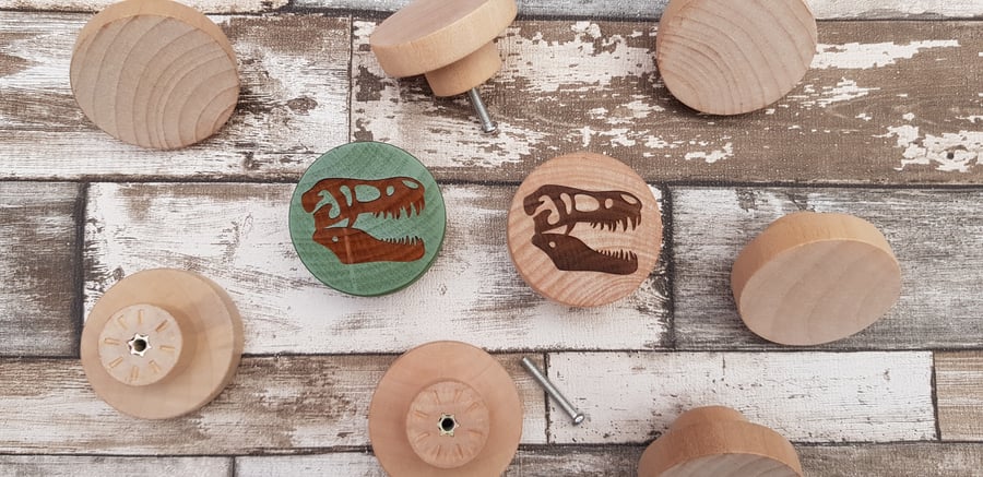 Dinosaur t-rex door knobs draw handles