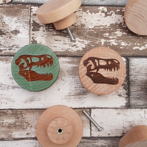 Dinosaur t-rex door knobs draw handles