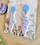 Handmade Colourful Biscuit Fish Polymer Clay Earrings - Image 3