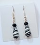 Striped Agate Earrings (1) - UK Free Post - Image 1