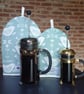 Cafetiere Cosy in Narvik Birds Seafoam Fabric