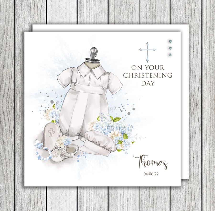 On Your Christening Day - Blue