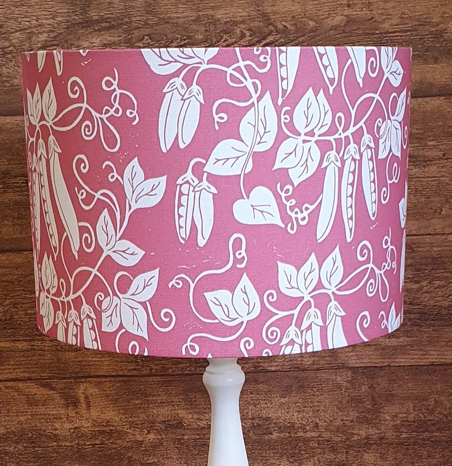 Peas in Red 30cm Drum Lampshade