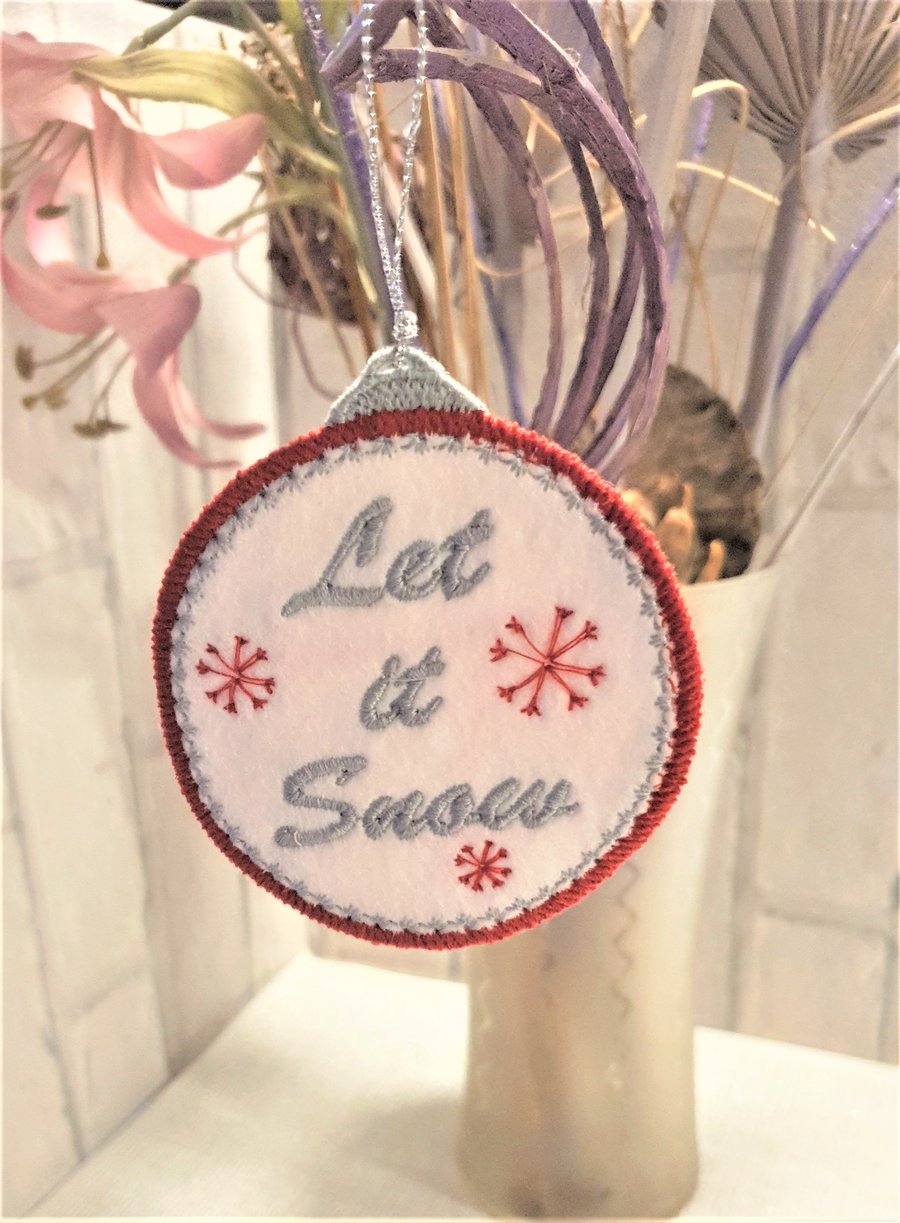 Christmas Tree, Let it Snow Bauble, tree decoration