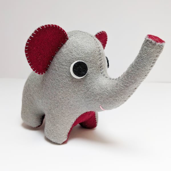 Cute felt elephant ornament