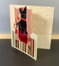 Greetings Card - Black Dog on Armchair - Image 2