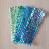 4 Handwoven Bookmarks - Tropical Ocean