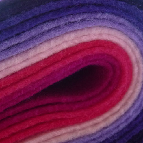 Felt - 'Pinks & Purples' Recycled Felt Sheets
