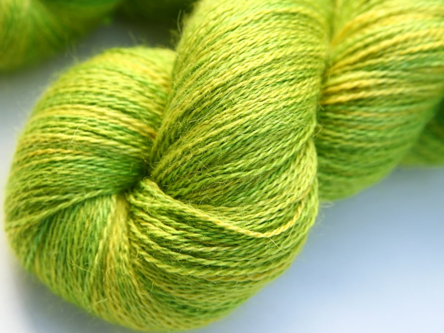SALE Greengage - silky baby alpaca laceweight yarn