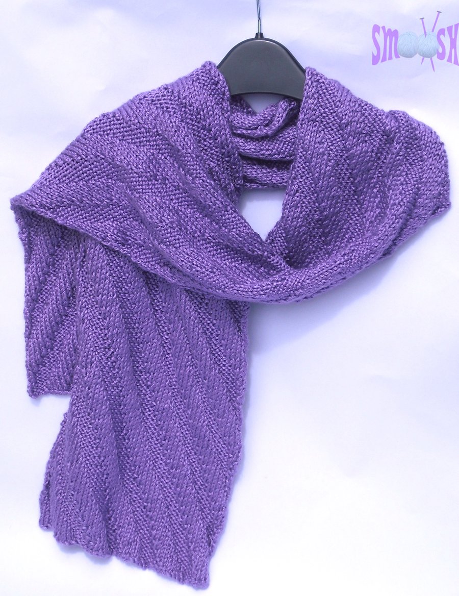 Silk Scarf: Lavender Ripple - 20% off until Christmas