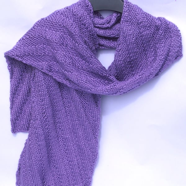 Silk Scarf: Lavender Ripple - 20% off until Christmas