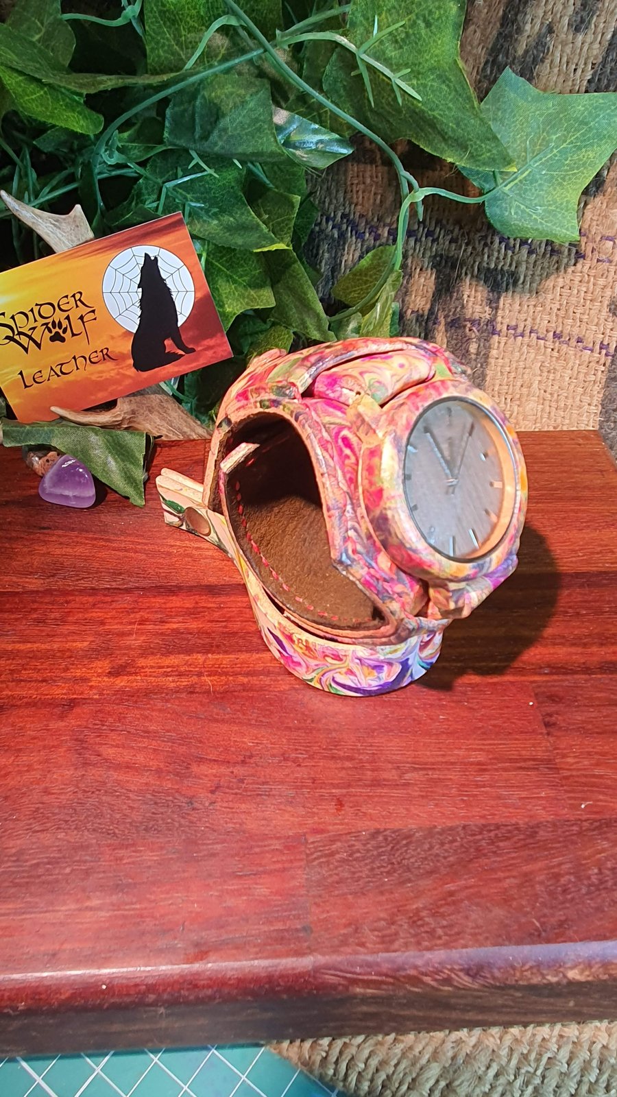 ladies marbled dyed watch.