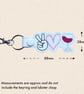 Wine Keyring - Peace Love Wine Bag Charm - Image 5