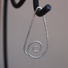 Sterling Silver Spiral Curl Earrings, everyday earrings