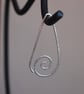 Sterling Silver Spiral Curl Earrings, everyday earrings