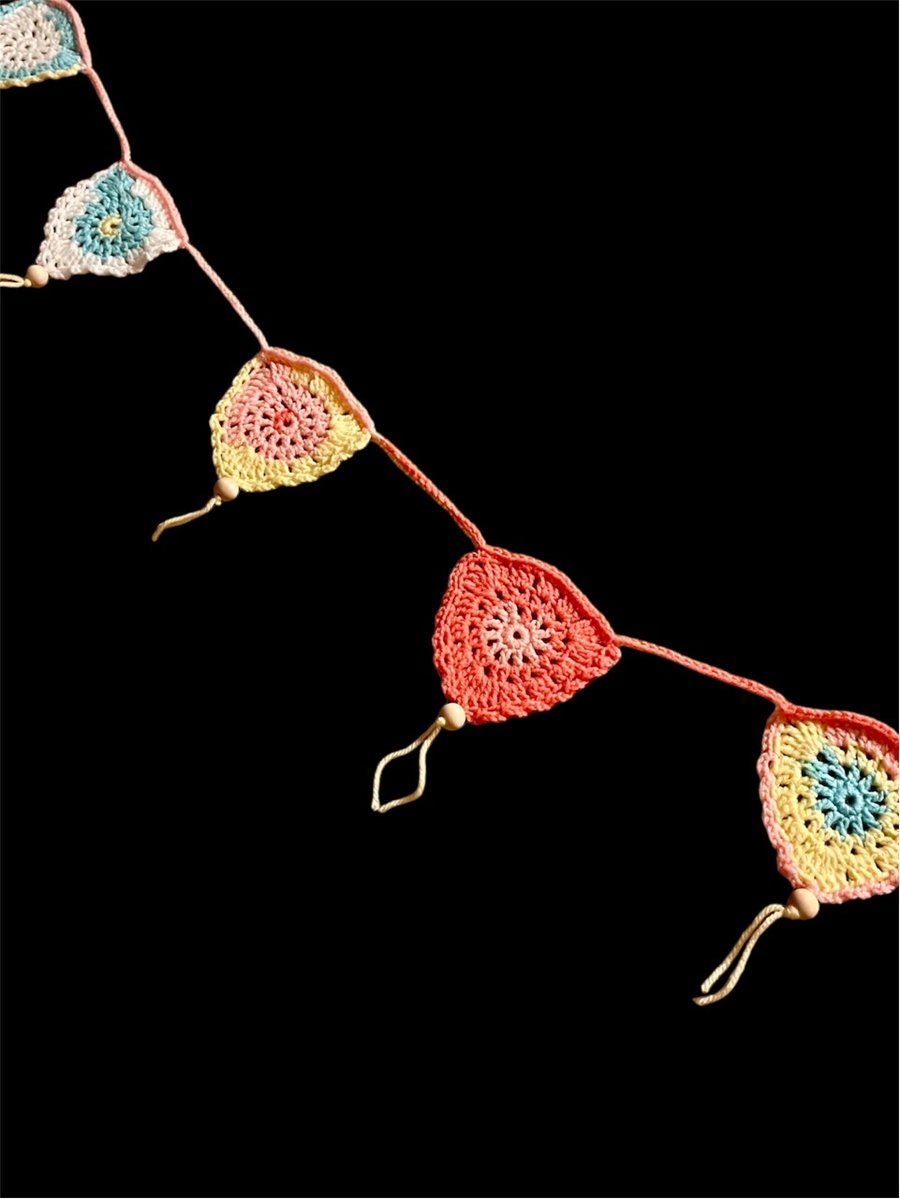 Bunting, Crochet Bunting, Garden Bunting, Nursery Bunting, Party Bunting, Boho