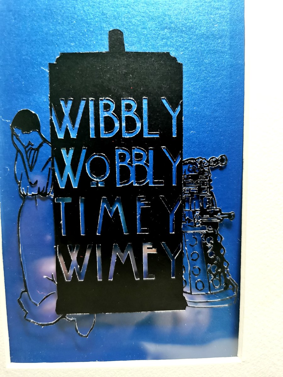 Wibbly Wobbly Timey Wimey - Doctor Who - handcut framed paper art