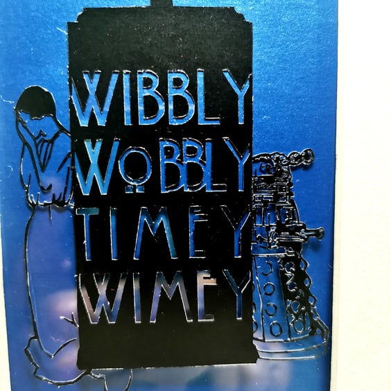 Wibbly Wobbly Timey Wimey - Doctor Who - handcut framed paper art