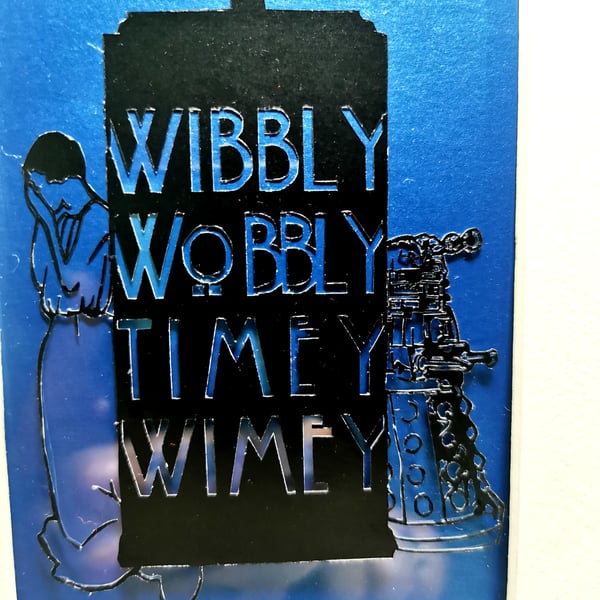 Wibbly Wobbly Timey Wimey - Doctor Who - handcut framed paper art
