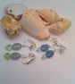 Clip On Earrings with Opaline Ovals and a Crystal, Gift for Her, Colour Choice - Image 1