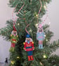 Machine Embroidery Nutcracker Ornament: Colorful Tree Decoration - Image 3