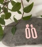 Statement earrings in pale pink  - Image 2