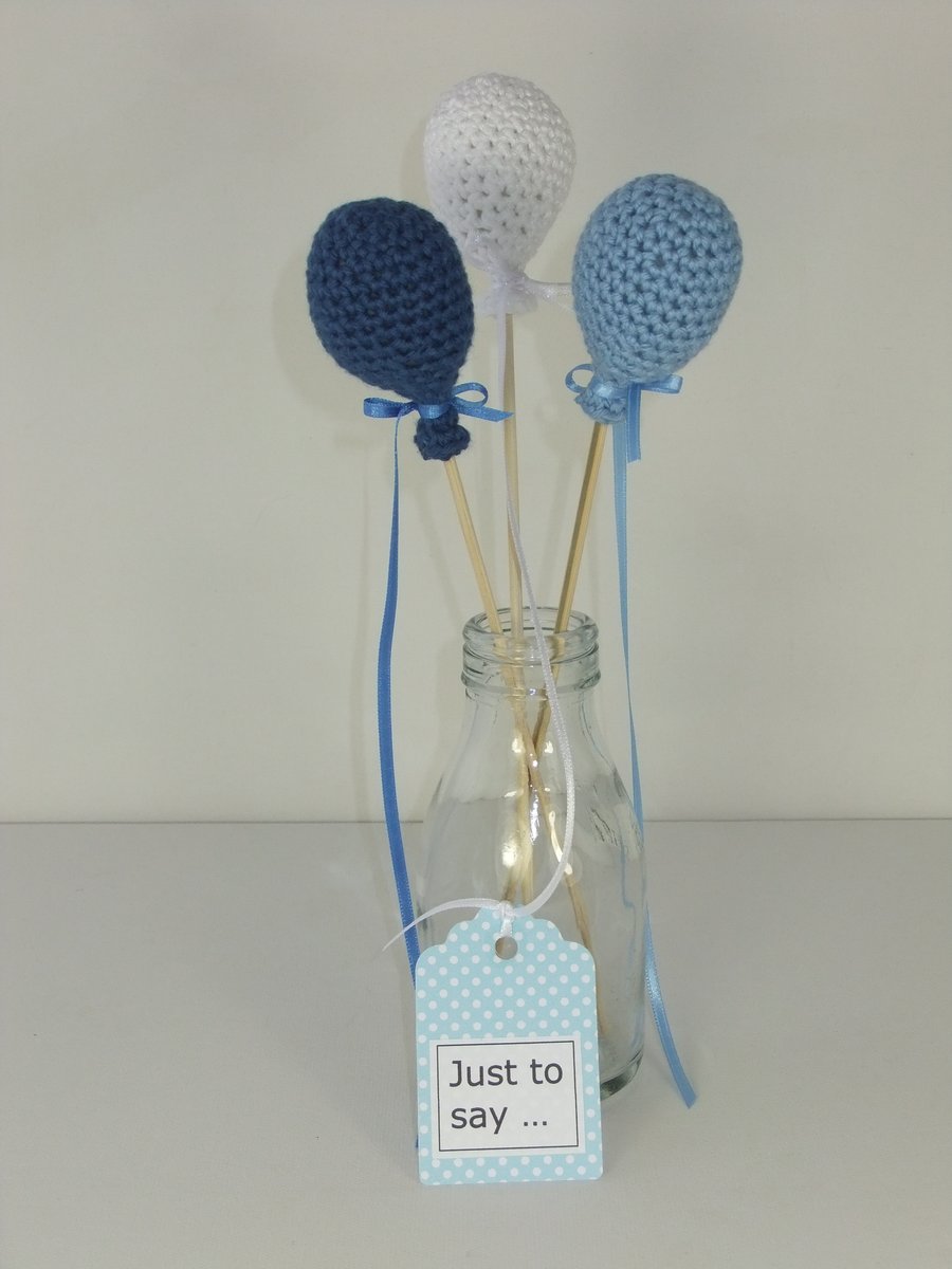 Baby Boy 3 Balloon Message