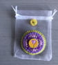 Hand Embroidered Crocus Flower Brooch - Image 4