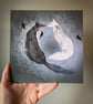 Fox With The Celtic Morrigan Original Art Print - Image 4
