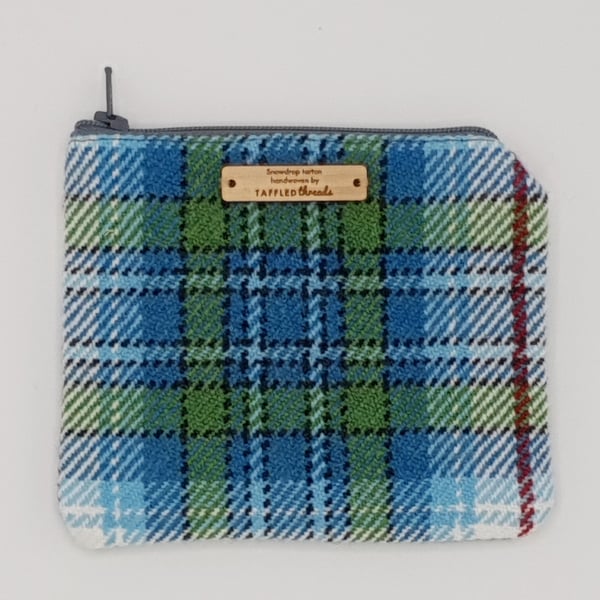 Snowdrop Tartan Handwoven Coin Purse