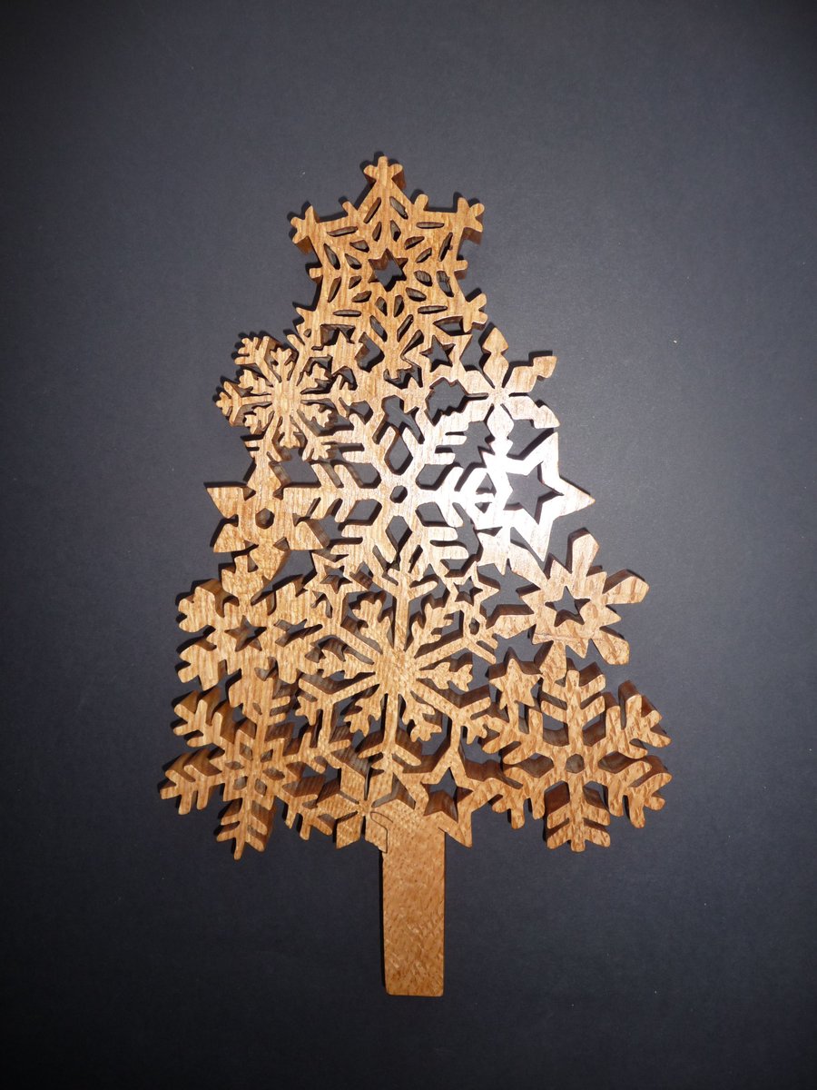 Wooden Snowflake  Tree